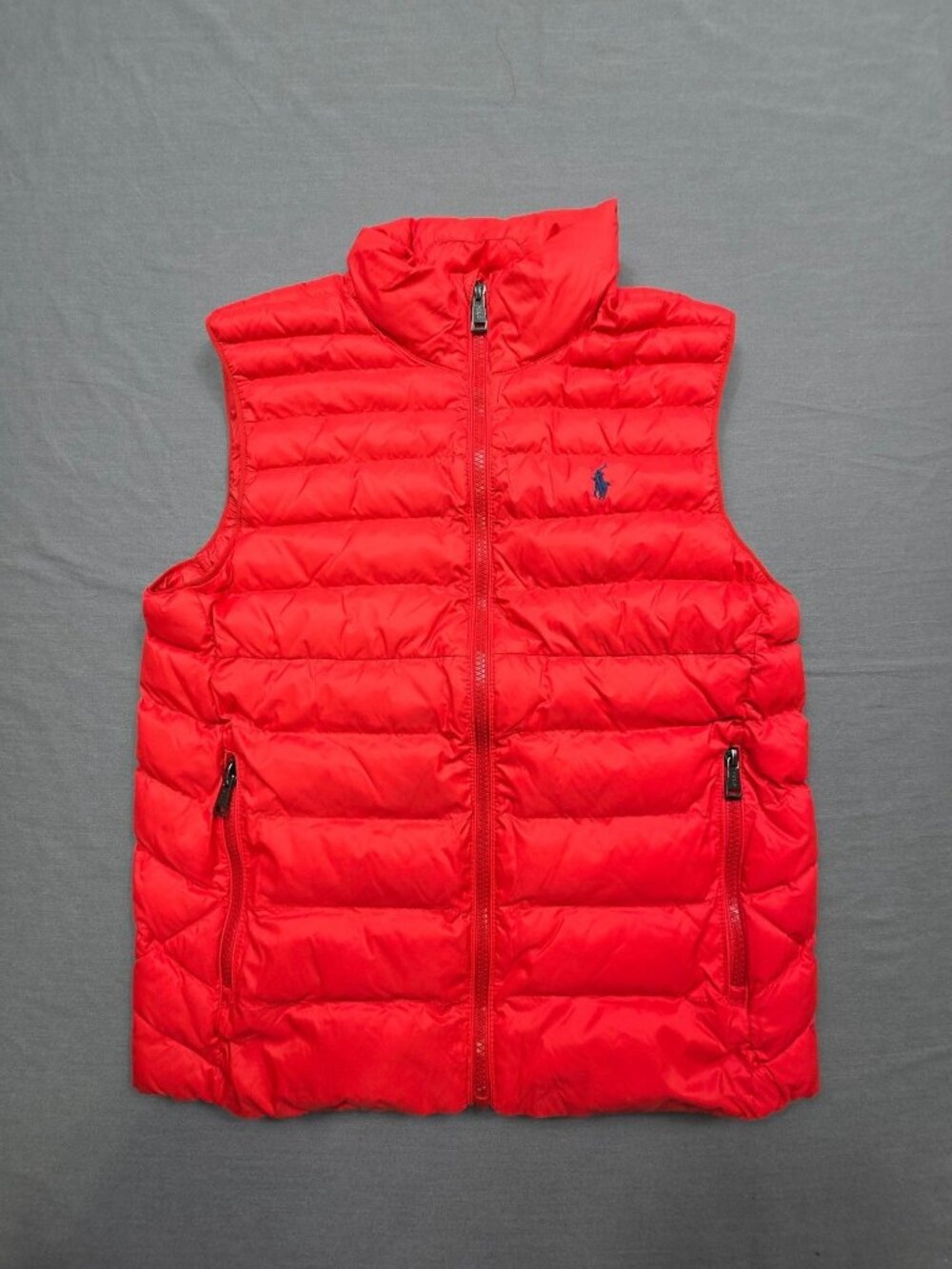 Polo Ralph Lauren Boys Youth Large Packable Puffer Vest Red Lightweight Nylon